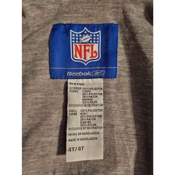 NFL Kanasas Chiefs Reebok Lined Hooded Full Zip Jacket 4T EUC Vintage - Picture 7 of 10